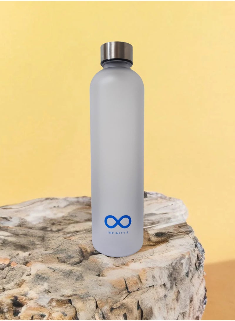 Infinity - Water Bottle, Leakproof, 1L/32 OZ Large Size, BPA free, Non-Toxic, Motivational Time Stamps, Perfect for Kids, School, Gym, Sports, School, Office and Travel (White) - Image 1