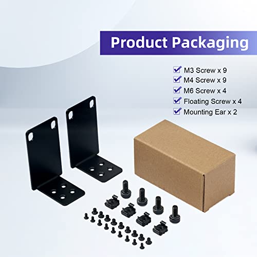 PhyinLan Rack Mount Kit 19 Inch Rack Ears for Dell PowerConnect Series and Some Buffalo GU/MP Series Switches - Image 5