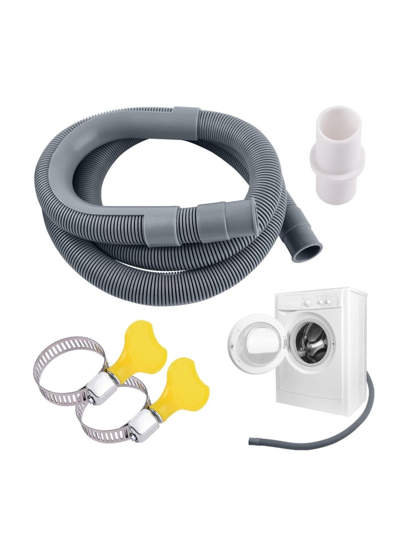 طقم تمديد خرطوم الصرف العالمي، تمديد خرطوم الغسالة، تمديد خرطوم الصرف البديل لآلة تجفيف الملابس، غسالة الصحون وغيرها من التطبيقات، 4 م - Image 1