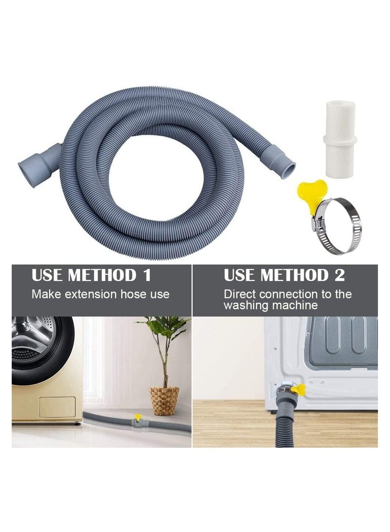 طقم تمديد خرطوم الصرف العالمي، تمديد خرطوم الغسالة، تمديد خرطوم الصرف البديل لآلة تجفيف الملابس، غسالة الصحون وغيرها من التطبيقات، 4 م - Image 4
