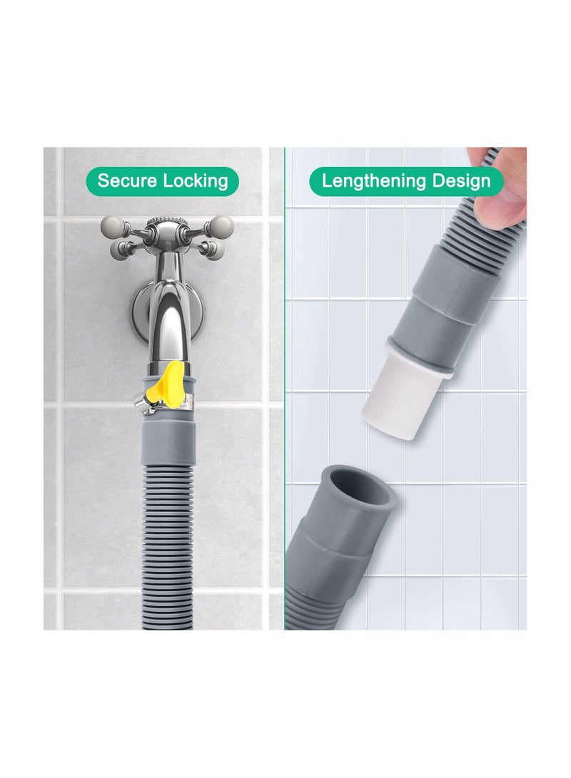 طقم تمديد خرطوم الصرف العالمي، تمديد خرطوم الغسالة، تمديد خرطوم الصرف البديل لآلة تجفيف الملابس، غسالة الصحون وغيرها من التطبيقات، 4 م - Image 5