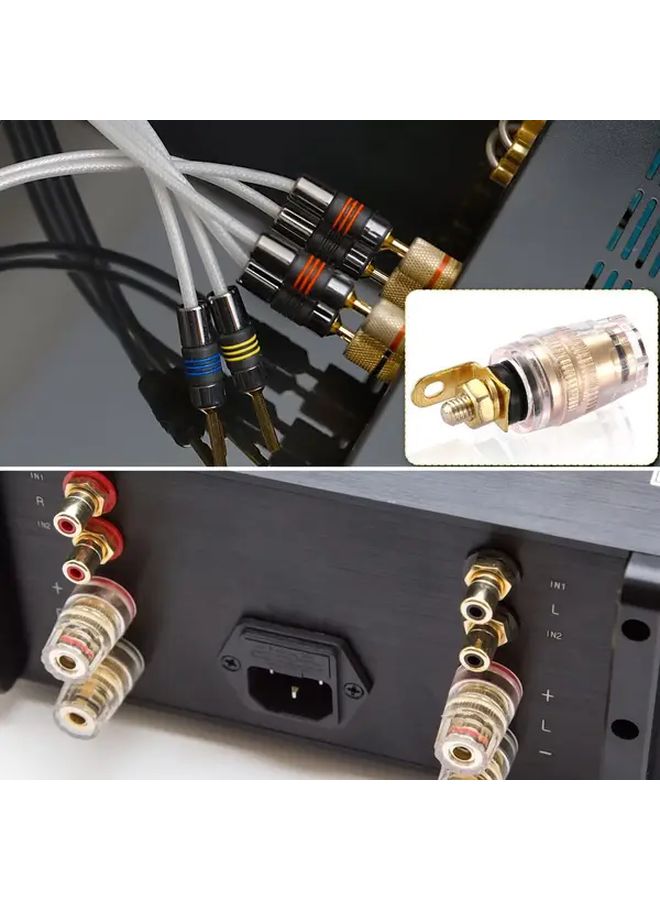 Heavy Duty 4pcs Banana Plug Connectors Long Short Speaker Terminal - Image 5