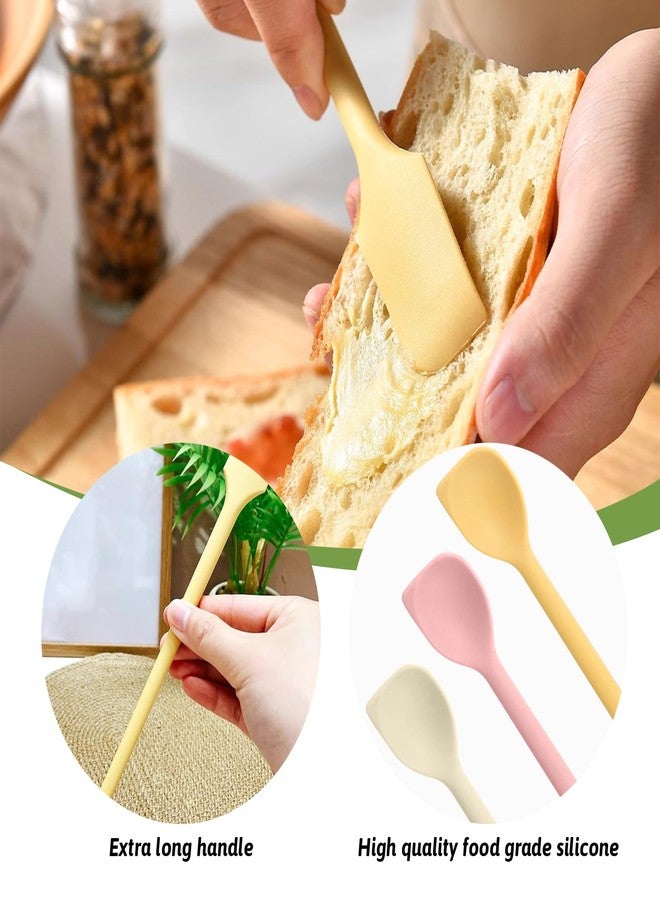 CATOSUM 4 Pcs Mini Silicone Spatulas, Multifunctional Small Scrapers for Kitchen, Cosmetics & Jars, Reusable Stirrer for Jam, Lotion, Narrow & Thin Bottles, Colorful - Image 4