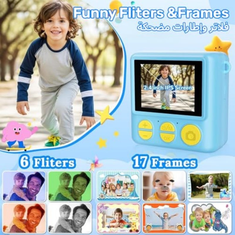 Camera For,Instant Print Camera Portable Video Camera Toy For Girls Boys, Hd Digital Video 32Gb Sd Card Birthday Gifts - Image 4