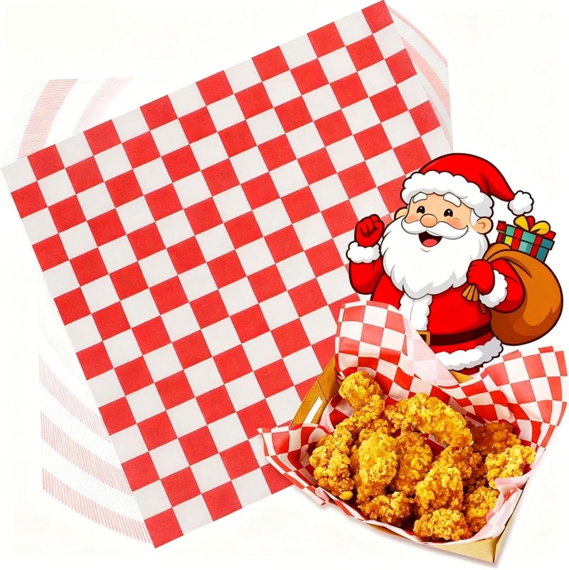 PANKQQ 100Pcs Deli Paper Sheets, Ultra Grease Resistant Wax Paper Sheets for Food 7x7", Premium Sandwich Wrapping Pa-per at School Lunches, Perfect Food Basket Liners for BBQ and Festival - Image 1