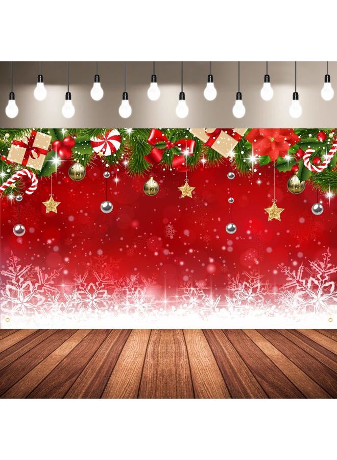 Blulu 72.8 × 43.3 بوصة خلفية تصوير عيد الميلاد قماش شتوي بتصميم رقاقات الثلج خلفية عيد الميلاد زينة عيد الميلاد هدايا (نمط عادي) - Image 1