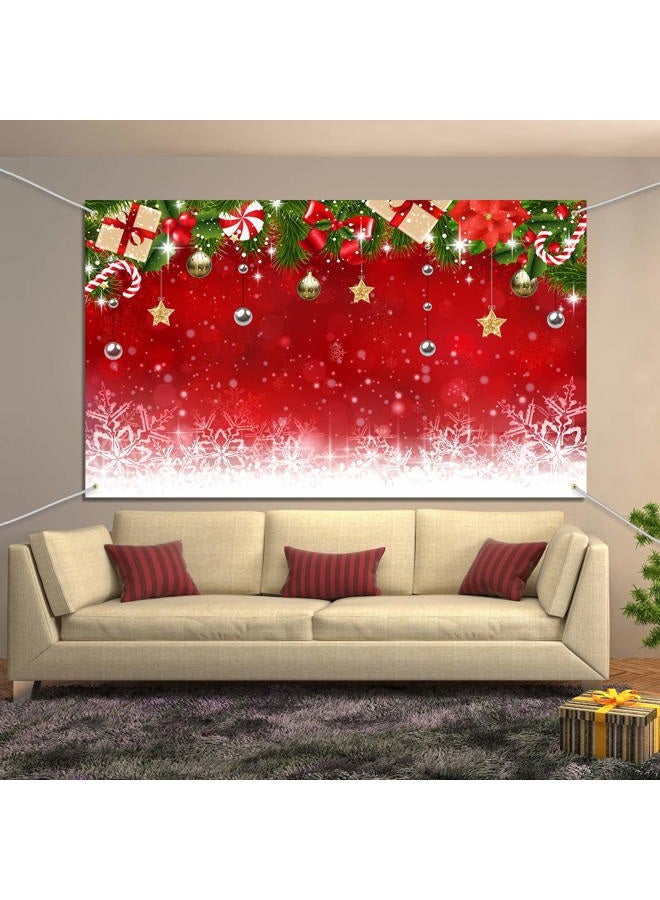 Blulu 72.8 × 43.3 بوصة خلفية تصوير عيد الميلاد قماش شتوي بتصميم رقاقات الثلج خلفية عيد الميلاد زينة عيد الميلاد هدايا (نمط عادي) - Image 4