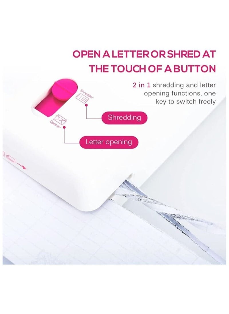 DMG TECH - DMG Paper Shredder, 3 in 1 Mini Shredder, Professional Strip Cut Paper Shredder/CD/Credit Card Shredder, Multifunctional Mini Shredder, Electric Small Paper Shredder for Office and Home - Image 1