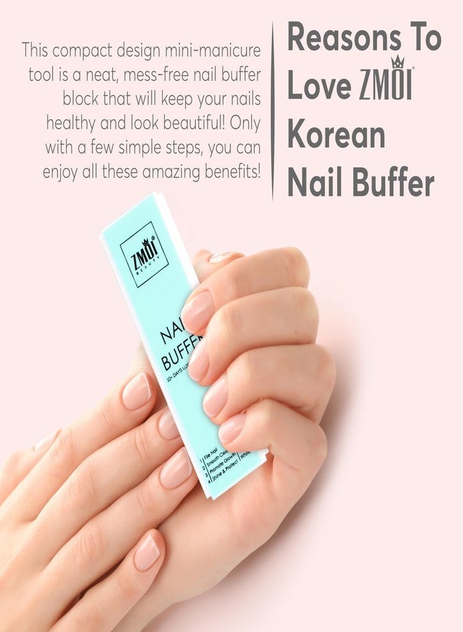 ZMOI Pro Nail Buffer Block - 3 Pack Luxurious Shine Korean 4-Way Nail Buffing Block - Natural Shine Nails - Manicure/Pedicure Tools for Home and Salon - Image 4