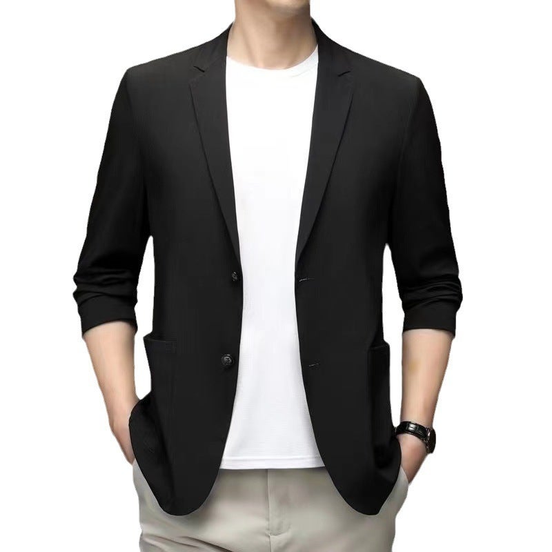 Mens Summer Lightweight Plus Size Casual Blazer Light green  - Image 3
