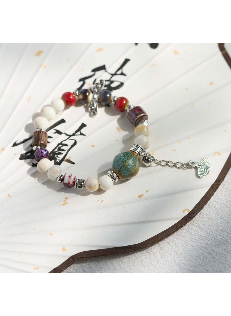 Generic Jingdezhen Ceramic Bracelet Handcrafted Fresh Style 864-9 Cloud Ballad 