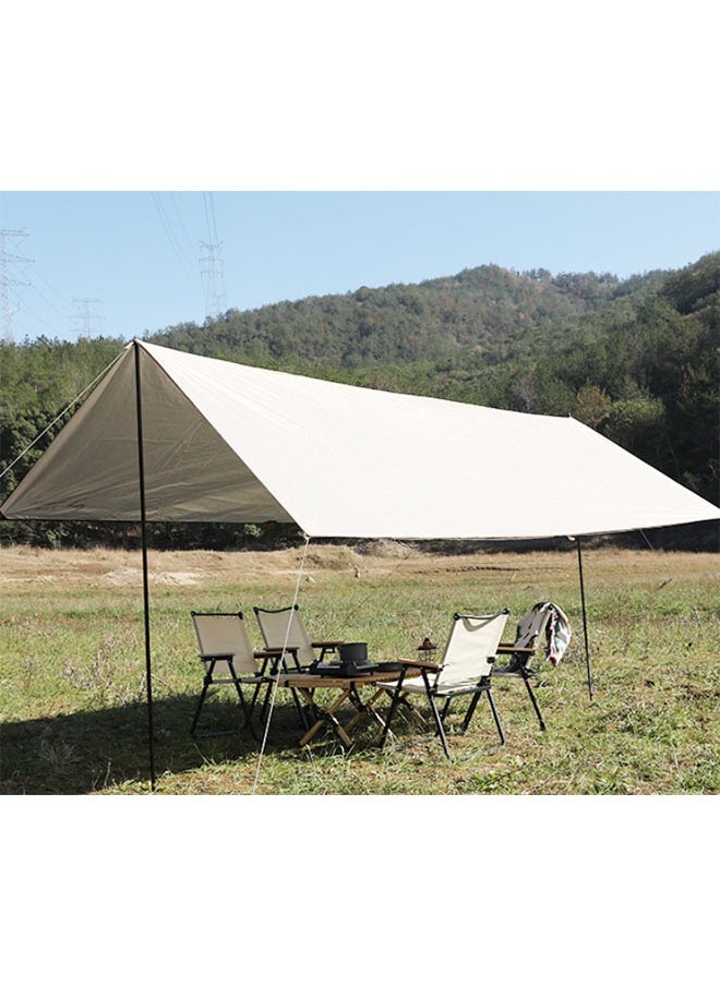 Arabest Outdoor Camping Canopy Tent Sun Protection Rain Protection Silver Color Encrypted Oxford Canopy Suitable for Camping Barbecue 300x300cm  - Image 5