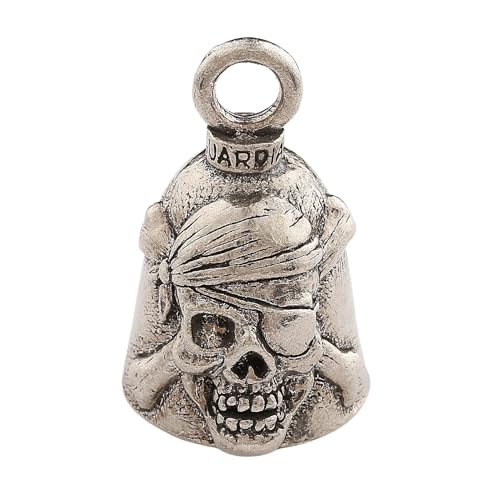 Guardian Bell Pirate Good Luck Bell w/Keyring & Black Velvet Gift Bag | Motorcycle Bell | Lead-Free Pewter | Good Luck Gift to Friends & Family | Bike Bell | Made in USA - Image 1