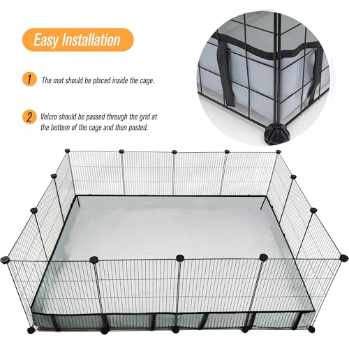 DZWLKJ Guinea Pig Cage Liner Tarp Bottom Waterproof and Washable Base Also for Rabbits, Bunny, Chinchesillas, Hedgehog, Ferrets and Other Small Animals(36x48 inches) - Image 3
