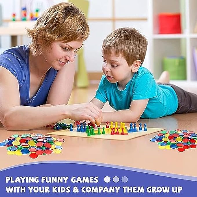 ROUND COUNTING CHIPS LEARNING TOYS -160 PIECES, AGES 5+, 4 COLORS SMALL PLASTIC MATH COUNTERS FOR KIDS, COUNTING CHIPS, PERFECT FOR,BACK TO SCHOOL SUPPLIES,TEACHER SUPPLIES - Image 5