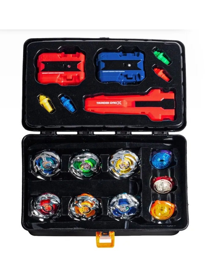 8 Piece Beyblade Burst Set With Launcher And Storage Box - Image 2