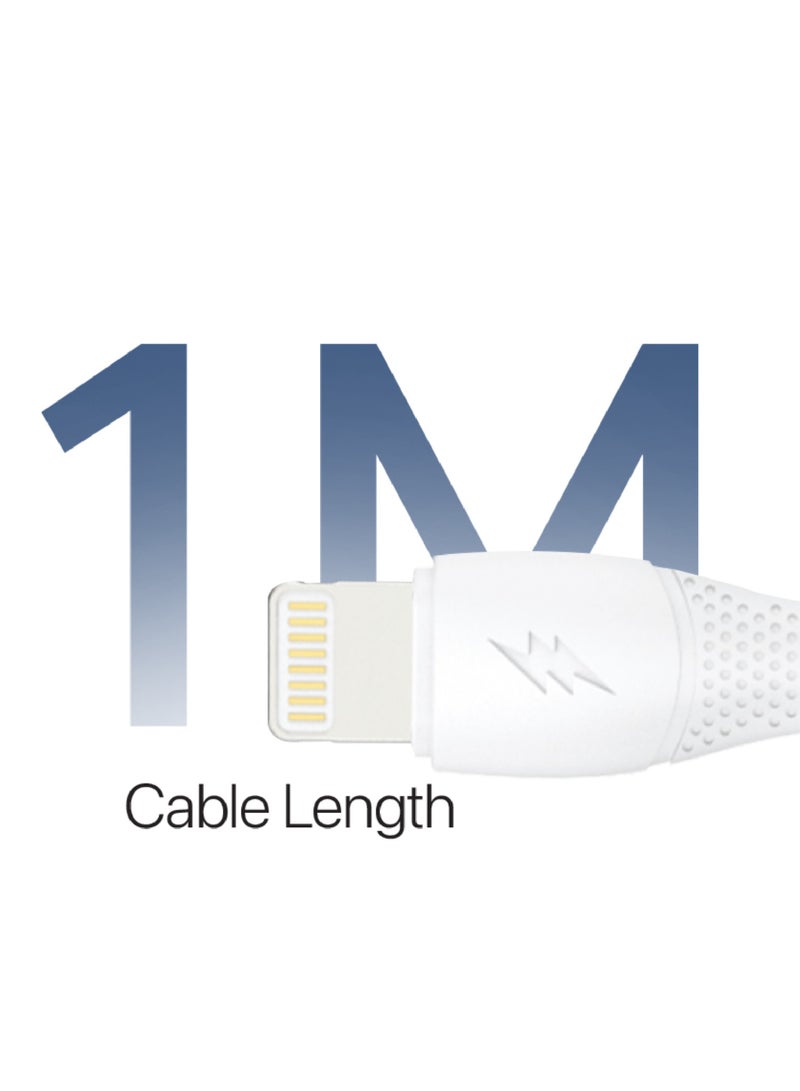 Lycka Cord Lite Lightning Cable – 1 Meter USB to Lightning Fast Charging & Data Sync Cable - Image 4