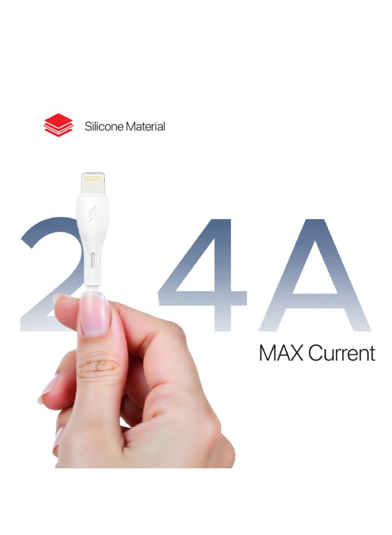 Lycka Cord Lite Lightning Cable – 1 Meter USB to Lightning Fast Charging & Data Sync Cable - Image 3
