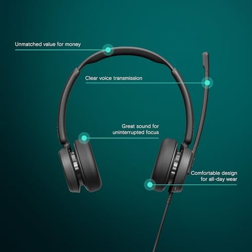 EPOS Impact 460 Binaural OnEar USBC and USBA Wired Headset with NoiseCanceling Mic PlugandPlay Clear Sound Comfortable Fit Suitable for Office Home and Business Communication - Image 3
