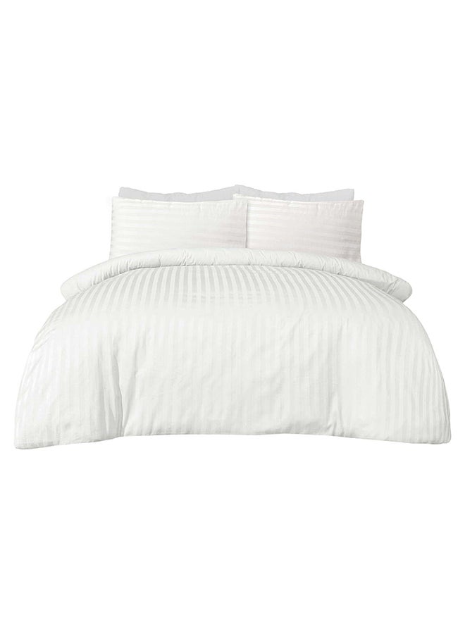 Hotel Collection HOTEL COLLECTION Stripe King White Duvet Cover set with 2 Pillow Case 240x260 cm  - Image 2