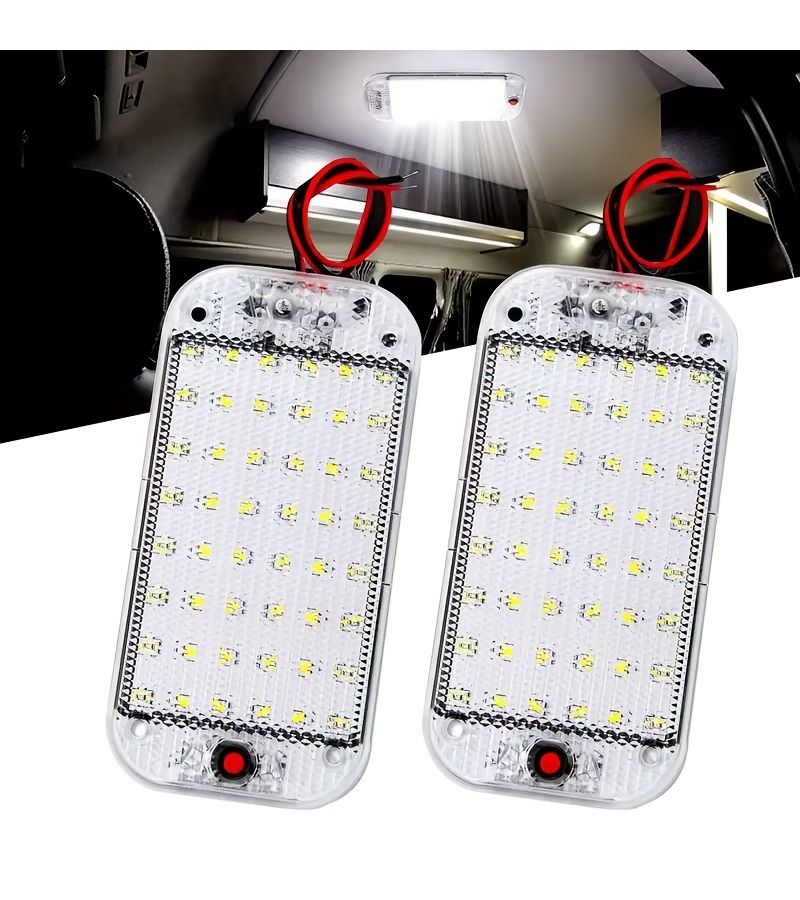 1. شريط إضاءة LED فائق النحافة لداخلية السيارة، مصباح قراءة داخلي عالي السطوع مناسب للمركبات الترفيهية والشاحنات والمركبات المخيمات، موديل 3358 - Image 1