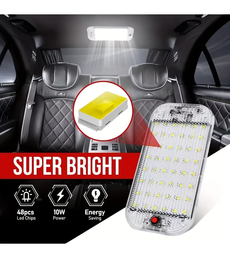 1. شريط إضاءة LED فائق النحافة لداخلية السيارة، مصباح قراءة داخلي عالي السطوع مناسب للمركبات الترفيهية والشاحنات والمركبات المخيمات، موديل 3358 - Image 5