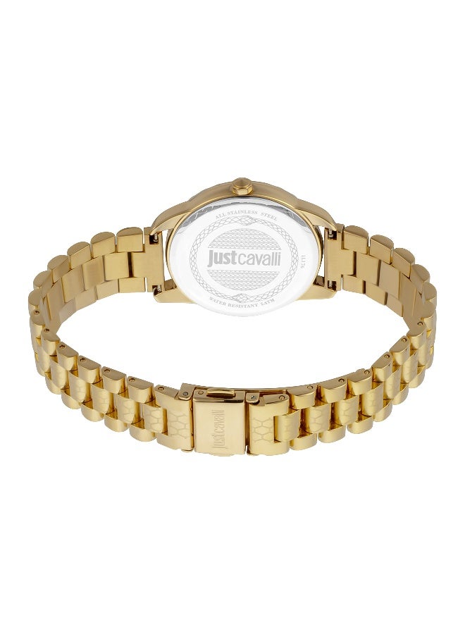 Just Cavalli جست كافالي ليدي ريجالي JC1L176M0055 - ساعة كوارتز أنثوية من الفولاذ المقاوم للصدأ 3 عقارب - Image 3
