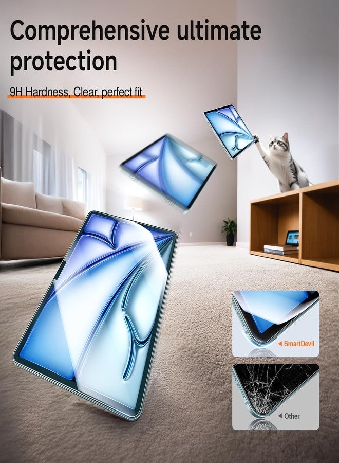 SmartDevil 2 Pack Screen Protector for iPad Air 11‑inch 2024 (M2) with Easy Installation SmartPull Box, 9H Clear Tempered Glass Film, Anti-Shatter, Bubble Free,Dust-Free - Image 5