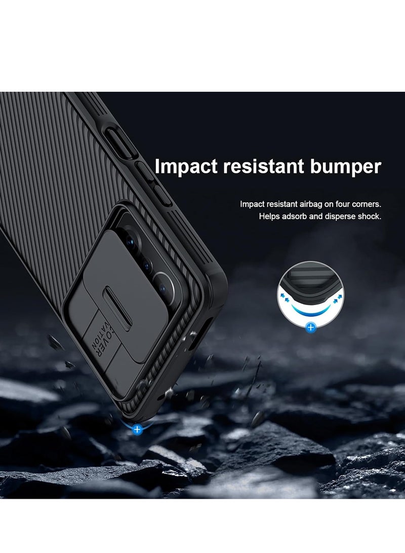 Nillkin Protective Case for Xiaomi 13T Pro 5G, TPU Shockproof Airbags Frame with Camera Lens Protection Slide Cover, PC Anti-Fingerprint Mobile Back Cover, for Xiaomi 13T 5G 6.67-inch Slim Fit Phone Cases - Image 4