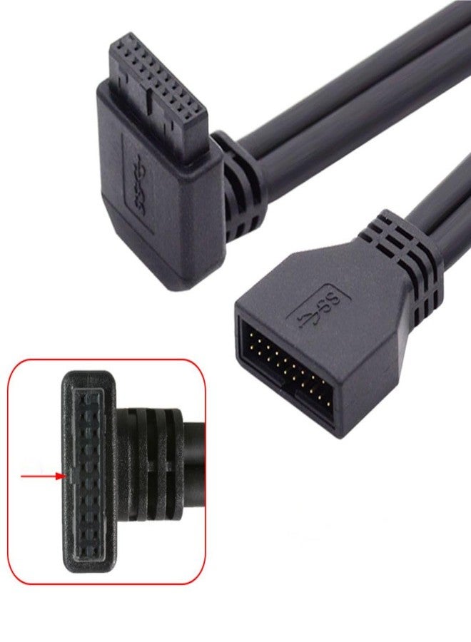 chenyang USB 3.0 Front Panel Header 19/20Pin Male to Female 90 Degree UP Angled Mainboard Header Port Extension Cable Adapter - Image 5