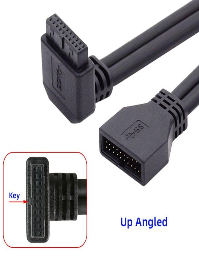 chenyang USB 3.0 Front Panel Header 19/20Pin Male to Female 90 Degree UP Angled Mainboard Header Port Extension Cable Adapter - Image 4