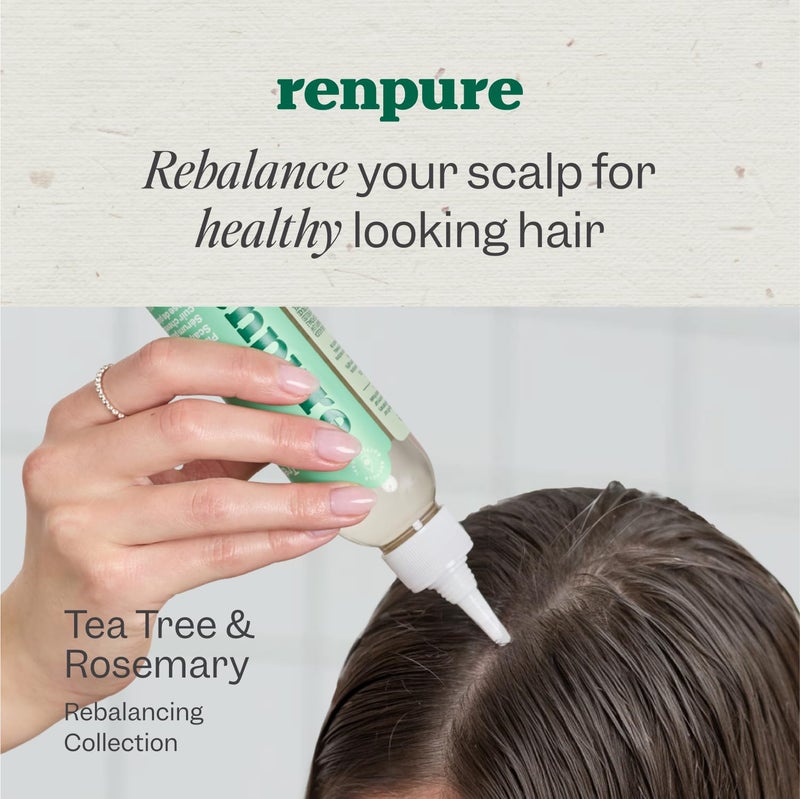Renpure Tea Tree & Rosemary Scalp Serum, Plant-Based - Refreshing & Rebalancing - For Moisturized, Soft Hair - For Oily/Normal Hair- Tea Tree Leaf Oil, Rosemary Leaf Extract - 4 Fl Oz - Image 5