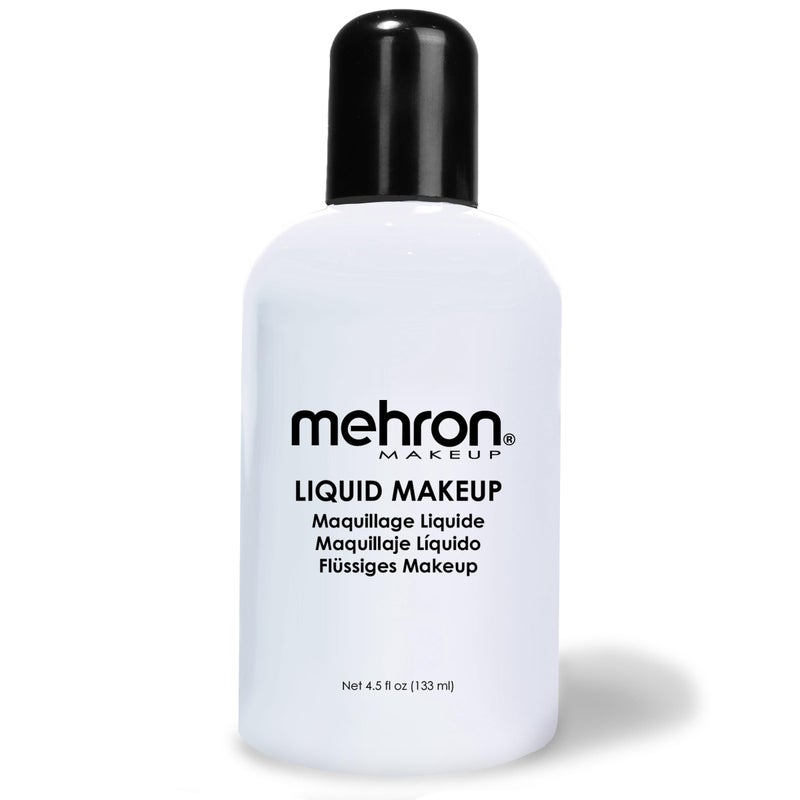 Mehron Makeup Liquid Makeup | Face Paint and Body Paint Perfect for Halloween, Cosplay I Air Brush Compatible 4.5 oz (133 ml) (MOONLIGHT WHITE) - Image 1