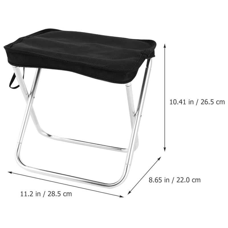 Portable Folding Stool Lightweight Aluminum Alloy Camping Travel Picnic Fishing Foot Bench - Image 4