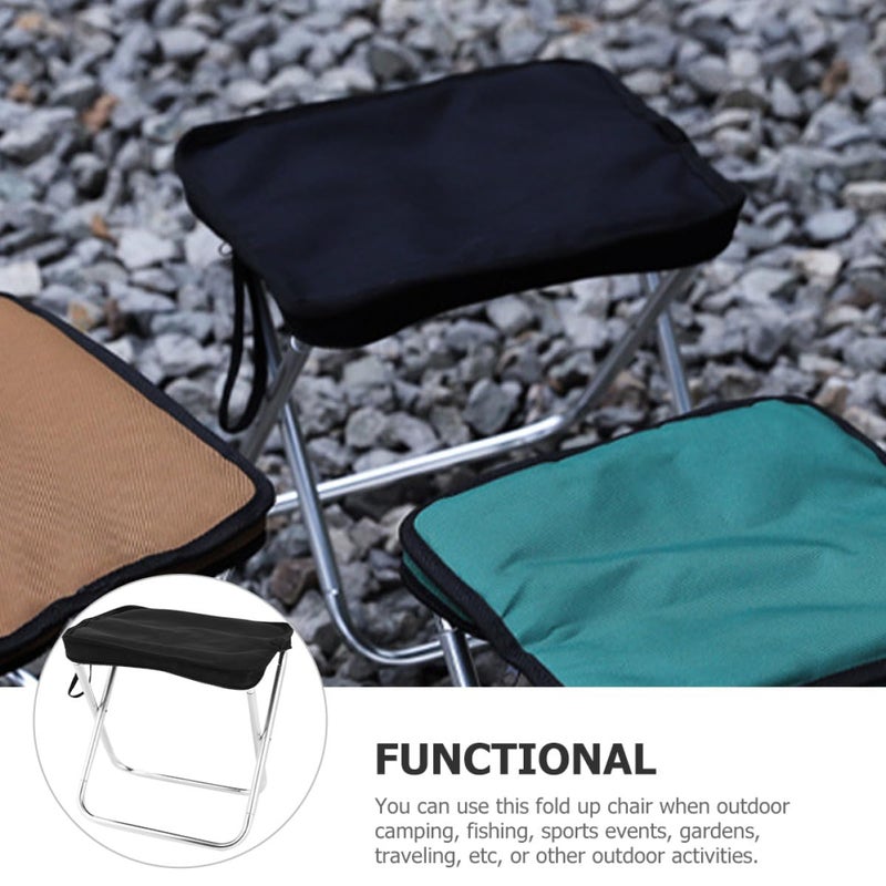 Portable Folding Stool Lightweight Aluminum Alloy Camping Travel Picnic Fishing Foot Bench - Image 5