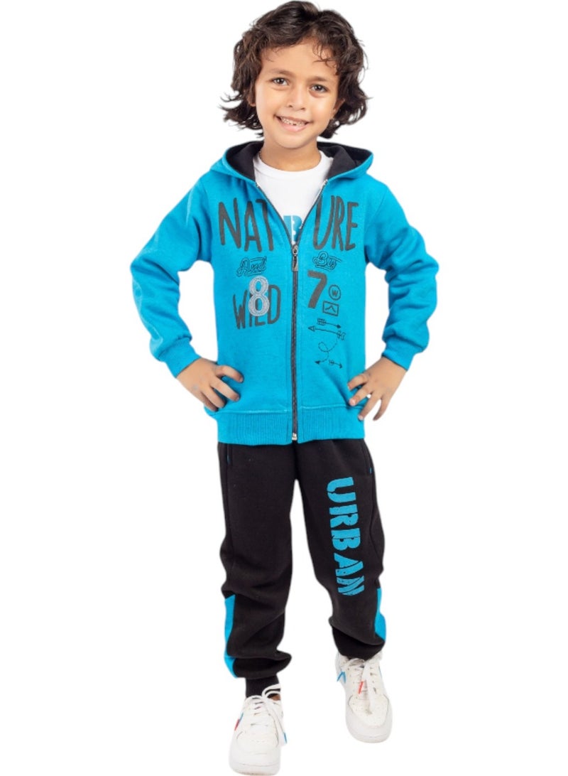 تشويس بيجامة ولادي شتوي ترنج "ناتشر 87"، تصميم عصري ودافئ مثالي لفصل الشتاء - كود 1030 - Image 1