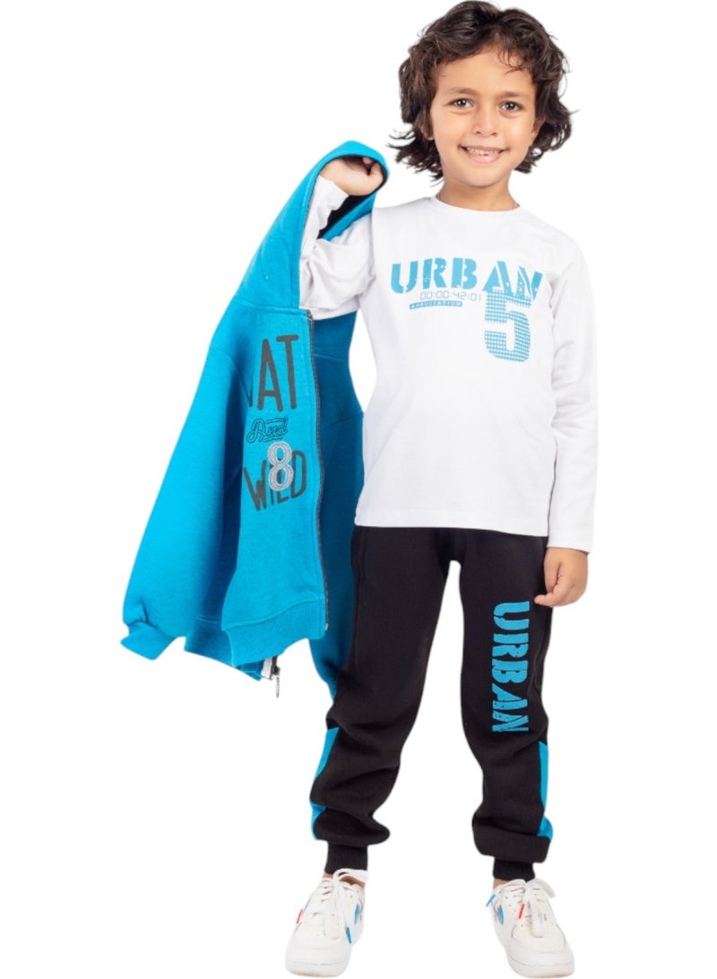 تشويس بيجامة ولادي شتوي ترنج "ناتشر 87"، تصميم عصري ودافئ مثالي لفصل الشتاء - كود 1030 - Image 2