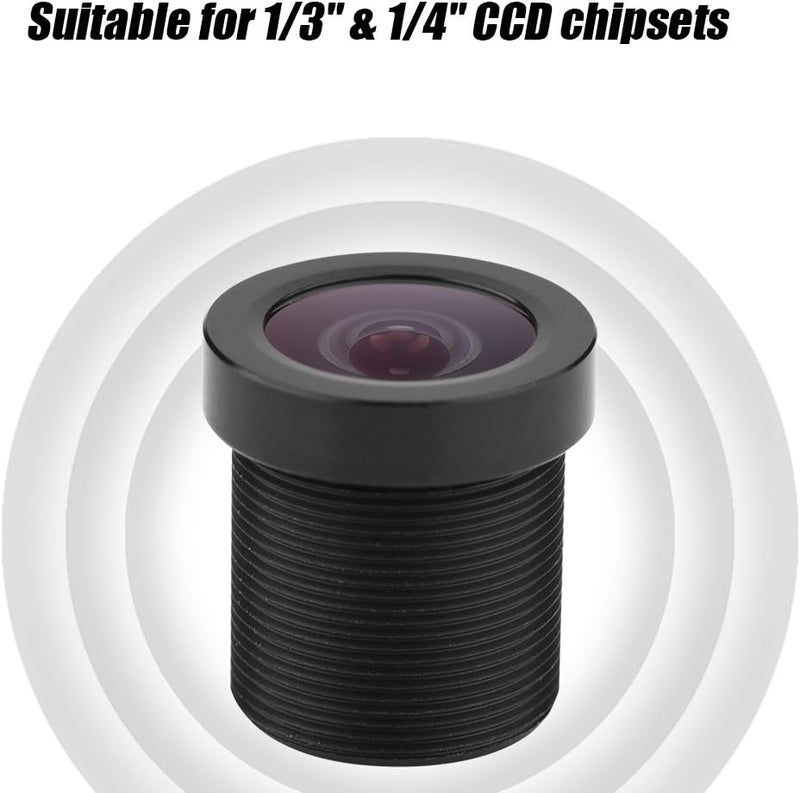 Oumij عدسة بزاوية واسعة 1.8 مم 170، عدسة IR بدقة 1 ميجابكسل لكاميرات CCTV 1/3" و 1/4" CCD، بناء بلاستيكي، تركيب C، تركيز ثابت، افتراضي - Image 2
