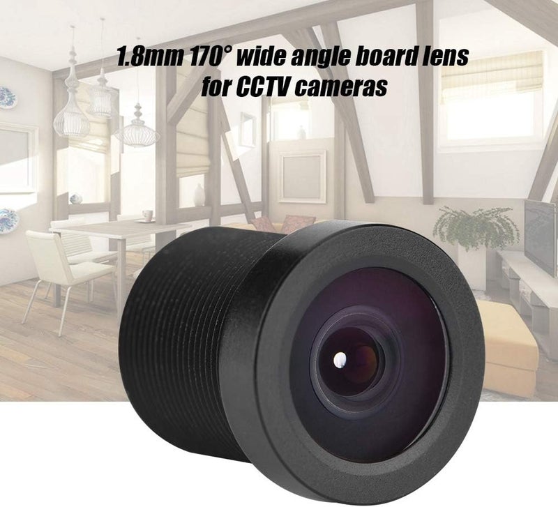 Oumij عدسة بزاوية واسعة 1.8 مم 170، عدسة IR بدقة 1 ميجابكسل لكاميرات CCTV 1/3" و 1/4" CCD، بناء بلاستيكي، تركيب C، تركيز ثابت، افتراضي - Image 1