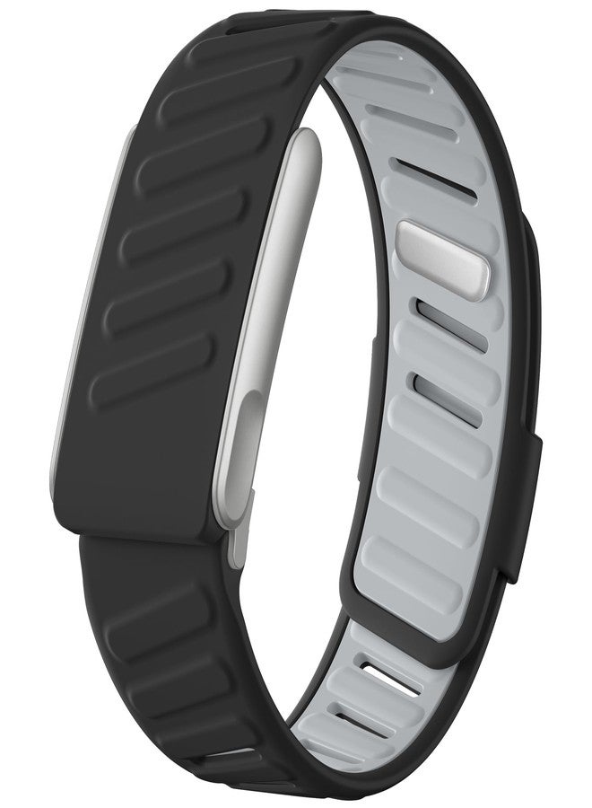 Getino Sport Band Compatible with Whoop 5.0 Bands One, Peak and Life/MG, Breathable Waterproof Silicone Adjustable Replacement Accessories Strap for Whoop Band 5.0 Fitness Activity Tracker, BlackGray - Image 1