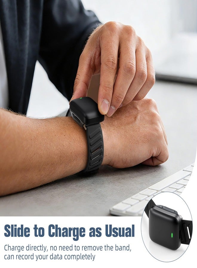 Getino Sport Band Compatible with Whoop 5.0 Bands One, Peak and Life/MG, Breathable Waterproof Silicone Adjustable Replacement Accessories Strap for Whoop Band 5.0 Fitness Activity Tracker, BlackGray - Image 4