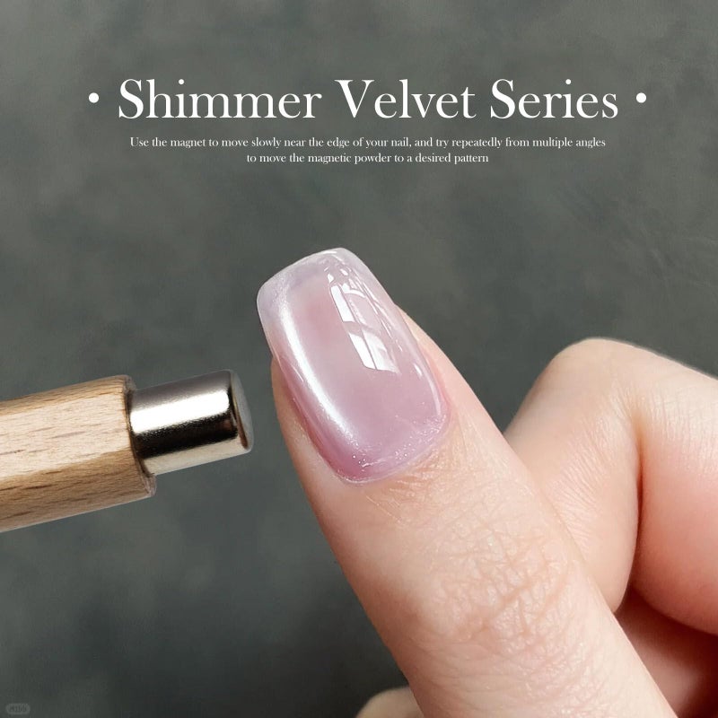 CANNI 8 Pcs 9 ML Cat Eye Gel Nail Polish Set, Jelly Pink Red Purple Glitter Holographic Cat Eye Gel Polish Kit with Magnet Shimmer Colors Soak Off Led Manicure Salon DIY Gifts - Image 3