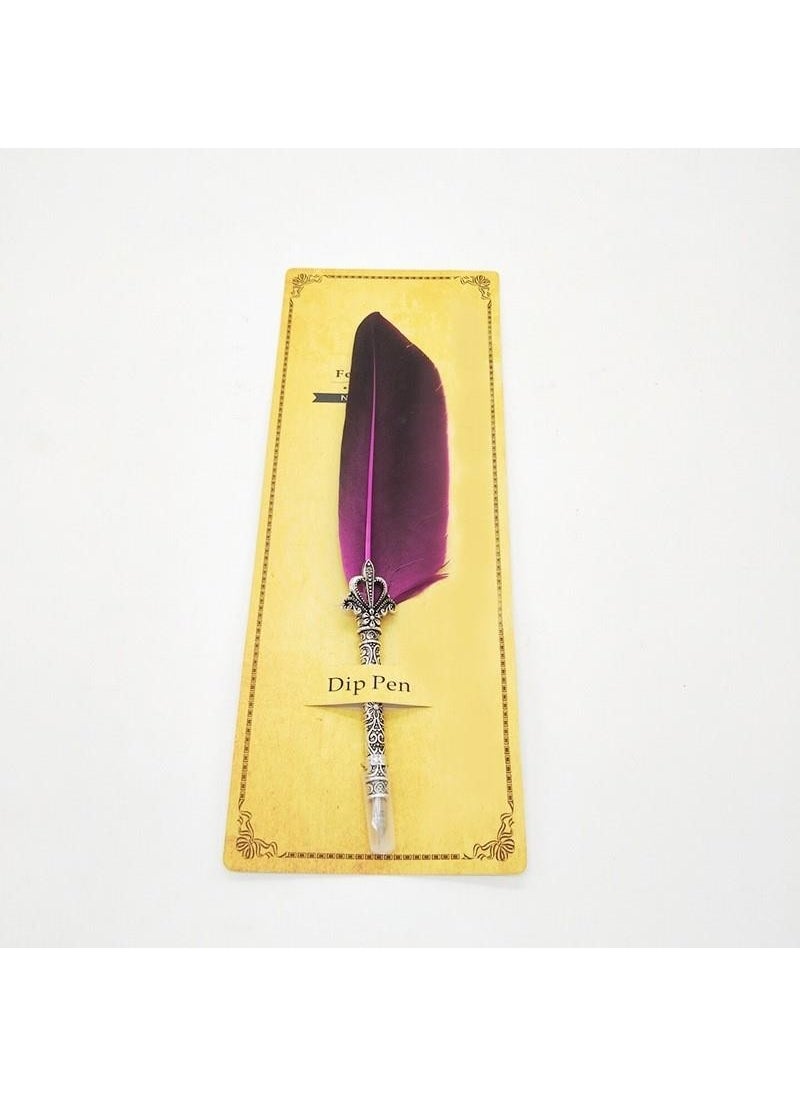 Valkyrie Single Pink Crown Quill Pen 