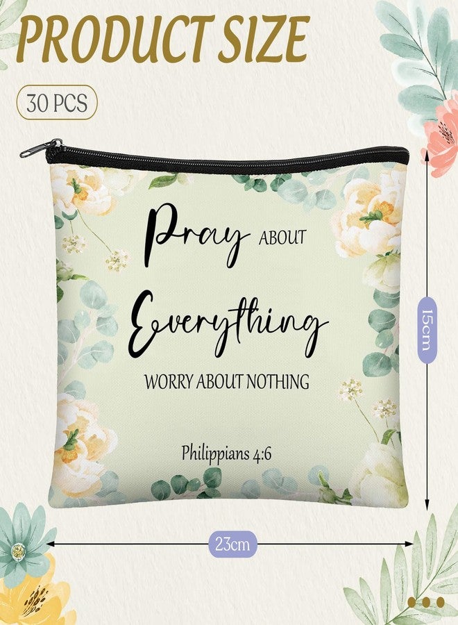 جيتك مجموعة جيتك المكونة من 30 قطعة، هدايا مسيحية للنساء، حقائب مستحضرات تجميل دينية بالجملة، حقائب أقلام رصاص مزينة بآيات من الكتاب المقدس، حقائب مكياج بسحاب للسفر، هدايا للكنيسة الأم (نمط موراندي). - Image 3