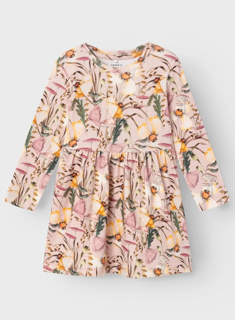 NAME IT Kids Floral Print Midi Dress