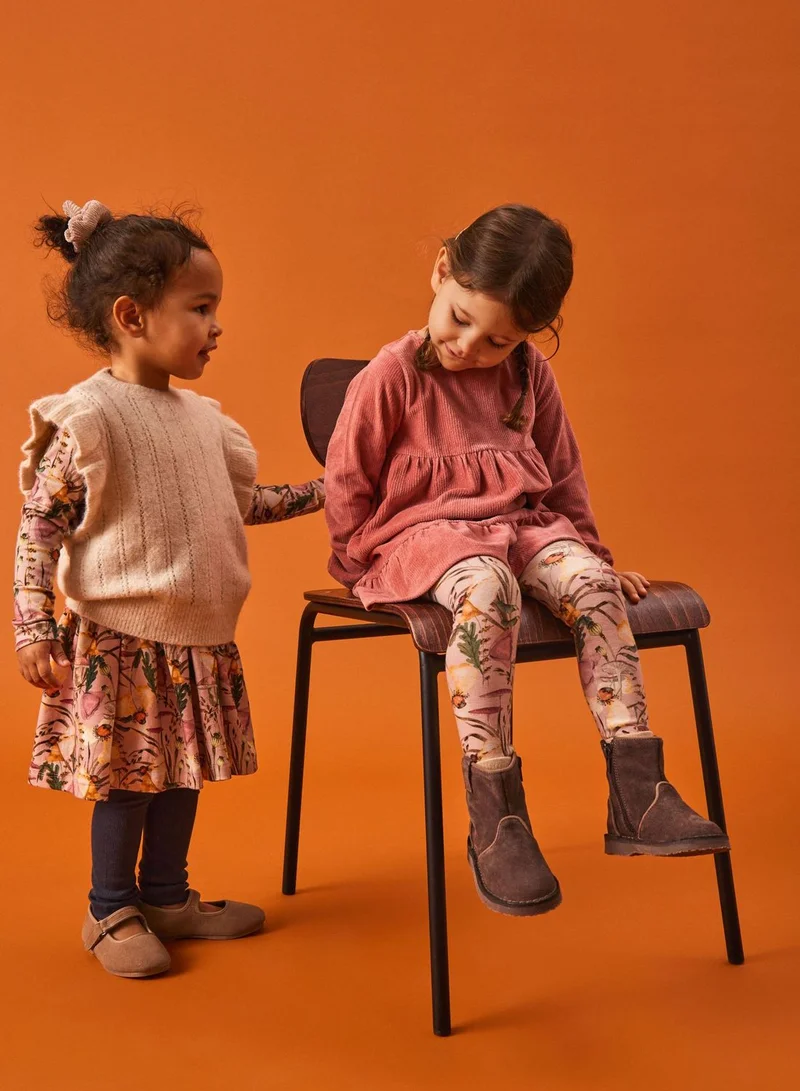 NAME IT Kids Floral Print Midi Dress