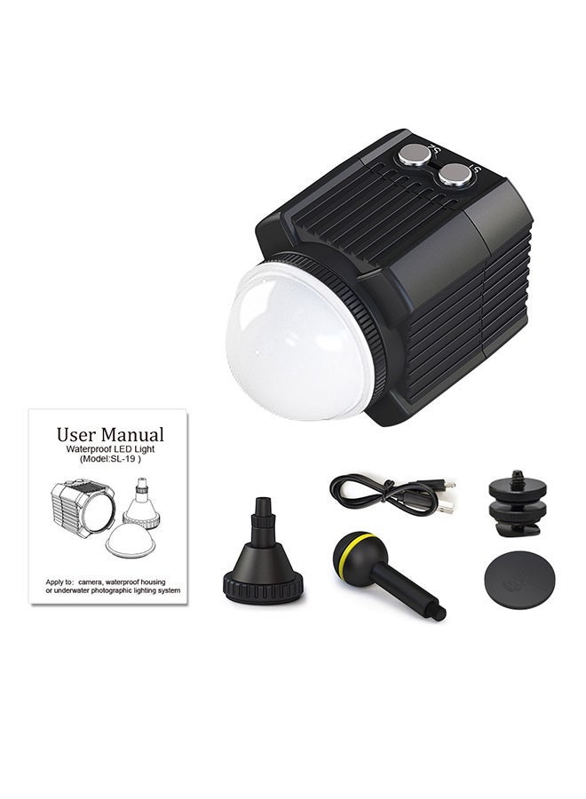 NIBEMINENT Mini Rechargeable LED Video Light Diving Photography Lamp Underwater 60M Waterproof IPX8 Camping Lighting for DJI Drone/ GoPro/ DSLR Cameras/ Camcorders/ Action Smartphone - Image 3