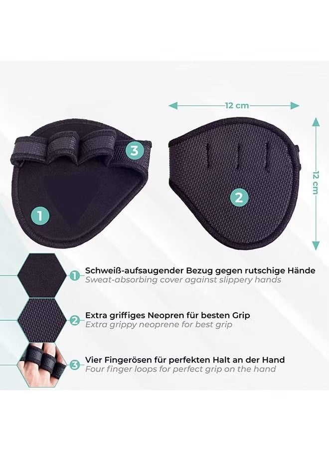 rocooart Neoprene Grip Pads Lifting Grips, Gym Workout Gloves with 4 Fingers，Weightlifting Calisthenics Powerlifting Gym Gloves  - Image 4