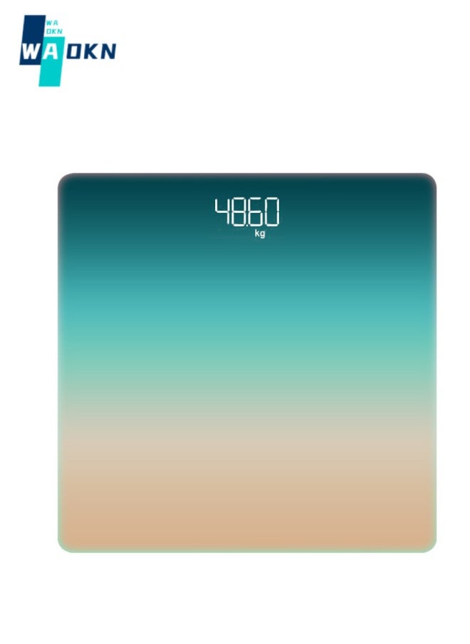 WAOKN Gradient Color Home Smart Electronic Scale Digital Bathroom Scales for Body Weight, Weighing Scale Electronic Bath Scales with High Precision Sensors Accurate Weight Machine for People, LED Display  - Image 1