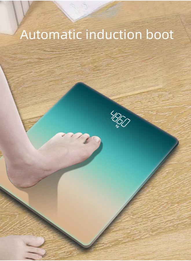 WAOKN Gradient Color Home Smart Electronic Scale Digital Bathroom Scales for Body Weight, Weighing Scale Electronic Bath Scales with High Precision Sensors Accurate Weight Machine for People, LED Display  - Image 3